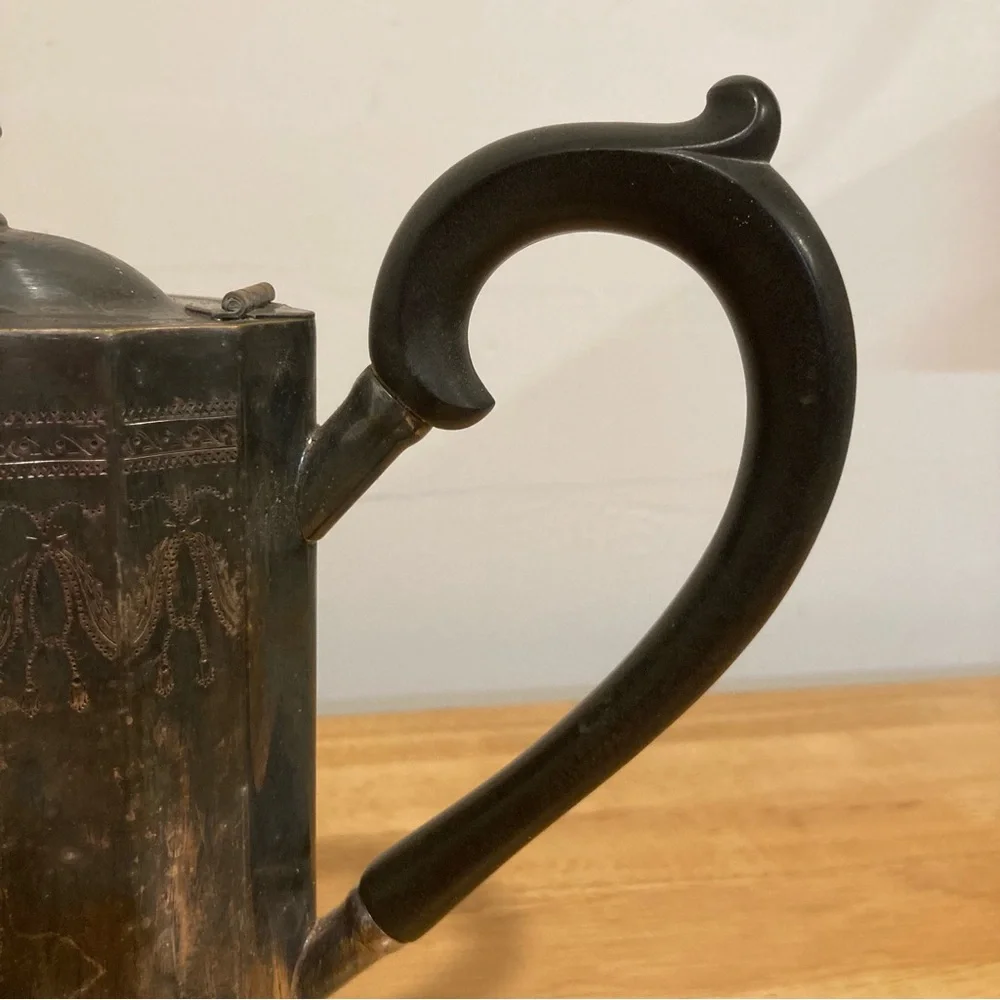 1960s Lunt Silver Plate Coffee Pot Mid Century Vintage - Picture 10 of 16